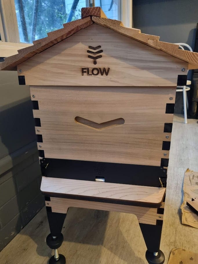 Our Flow Hive 2+ Without Honey Super added, before adding bees